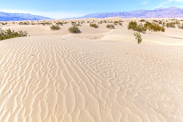 Písečné duny v death valley national park, Kalifornie, usa. — Stock fotografie