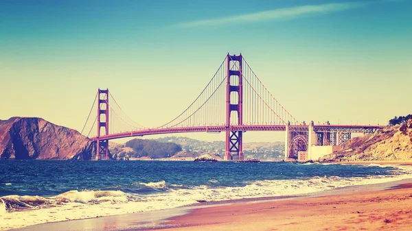 Retro style photo of Golden Gate Bridge, San Francisco. — Stock Photo, Image