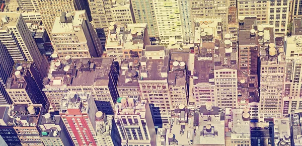 Vue panoramique de style vintage sur les toits de Manhattan . — Photo