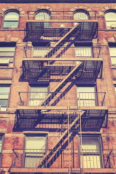 Vintage style photo of New York building, USA. — Stock Photo, Image