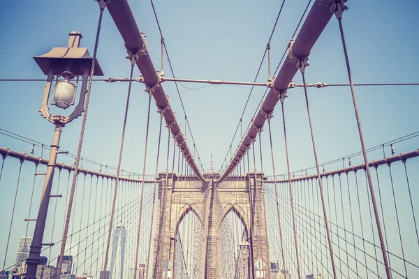 Vintage tonificado foto da ponte de Brooklyn, NYC . — Fotografia de Stock