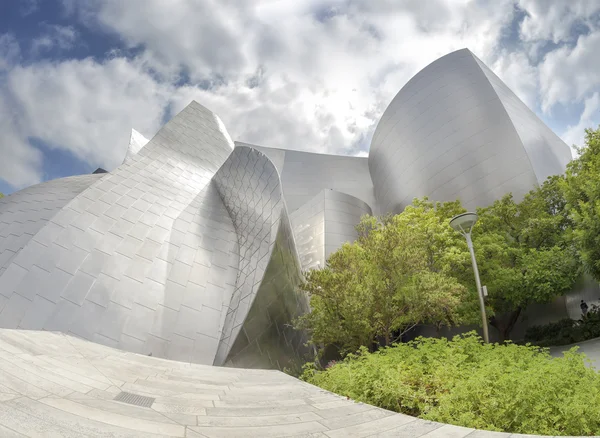 Φακός fisheye φωτογραφία του Walt Disney Concert Hall. — Φωτογραφία Αρχείου