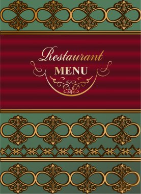 Restoran Menü eski antika arka plan üzerinde