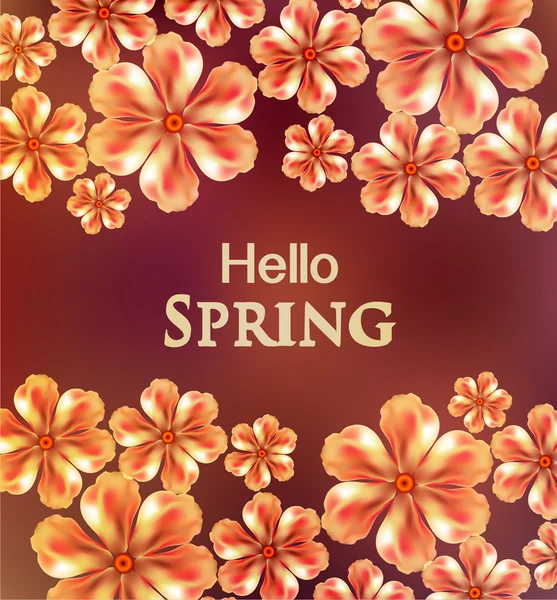 Hola fondo floral primavera — Archivo Imágenes Vectoriales