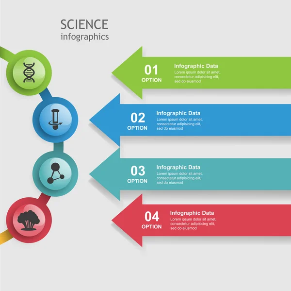 Vetenskapen diagramdata för presentation — Stock vektor