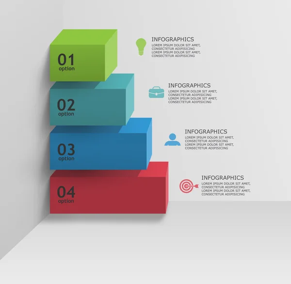 Datos del gráfico empresarial para la presentación — Vector de stock