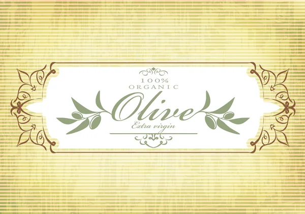 Étiquette de motif olive — Image vectorielle