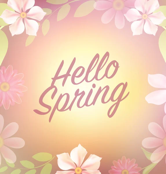 Hallo Spring Card — Stockvektor