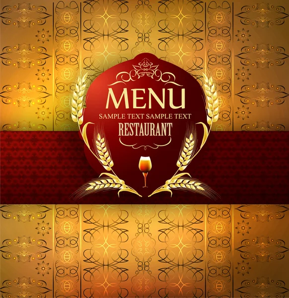 Capa de menu Brasserie Ilustração De Stock