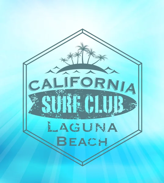 Surf club retro label — Stock Vector