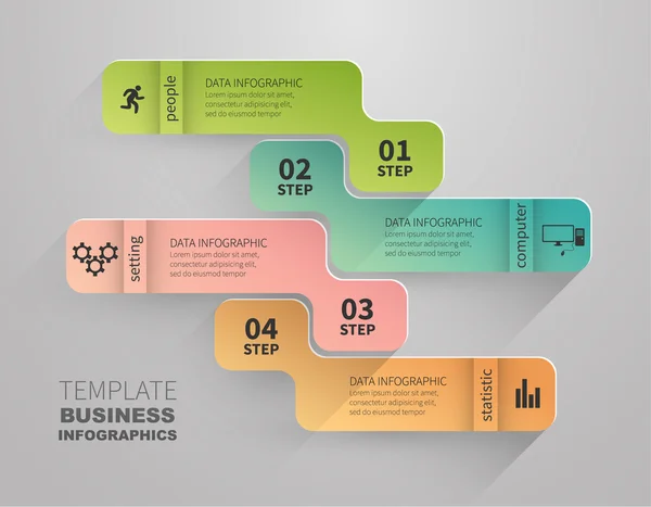 Modello di infografica aziendale — Vettoriale Stock