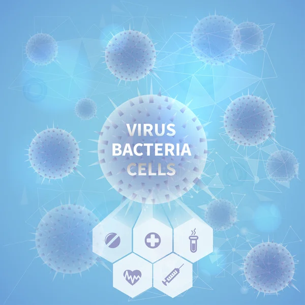 Buňky bakterie virus — Stockový vektor