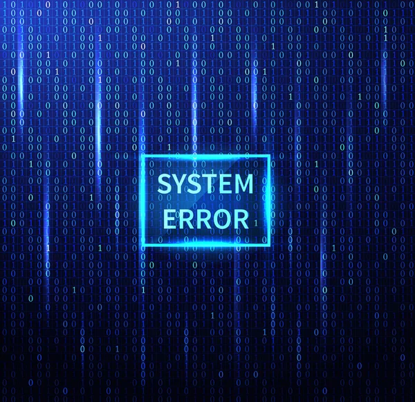 Cadre avec erreur système — Image vectorielle