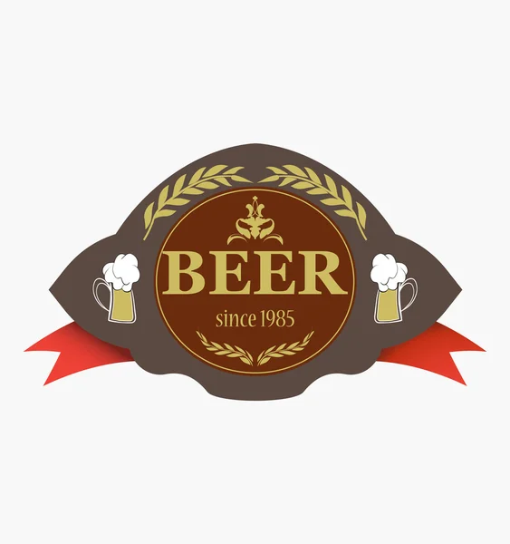 Bier pub embleem — Stockvector