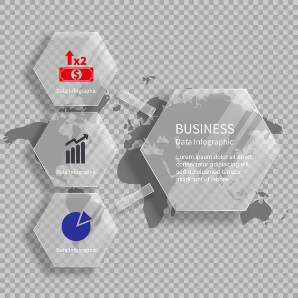 Svět businessmap infografika — Stockový vektor