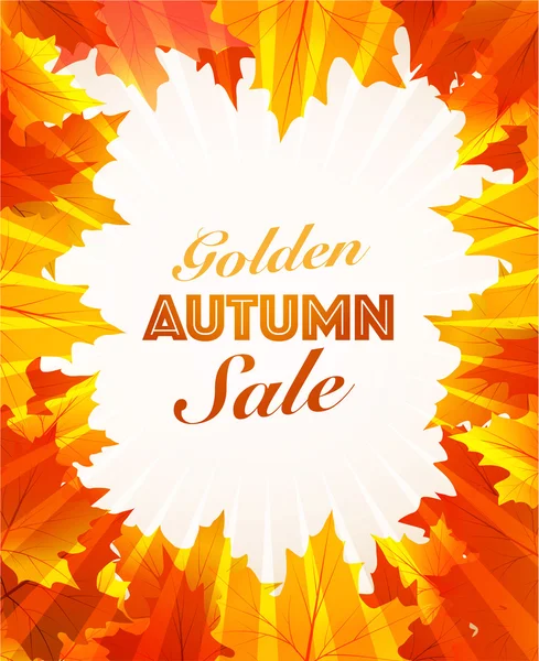 Zlatá podzimní prodej — Stockový vektor