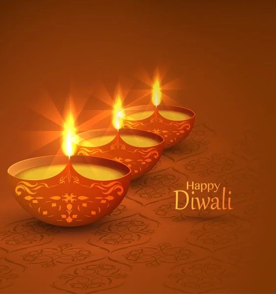 Diwali greeting card — Stock Vector