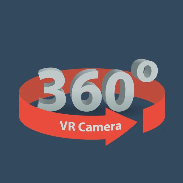 Símbolo 360 ilustração — Vetor de Stock