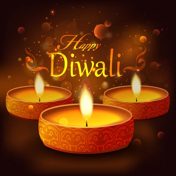 Diwali Festival kaart ontwerp — Stockvector