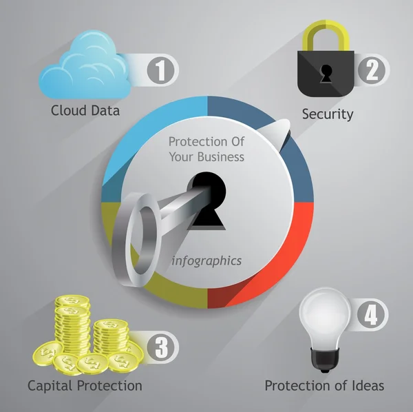 Protección de datos en la empresa — Archivo Imágenes Vectoriales