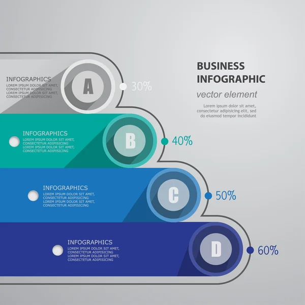 Design de infográficos de linha plana — Vetor de Stock