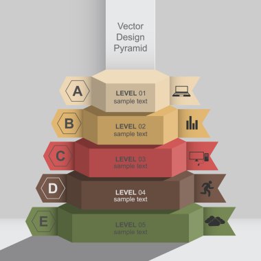 3d graphic design infographics pyramid data