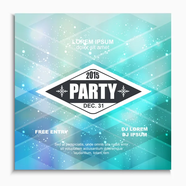 Karácsonyi party meghívó szórólap. — Stock Vector