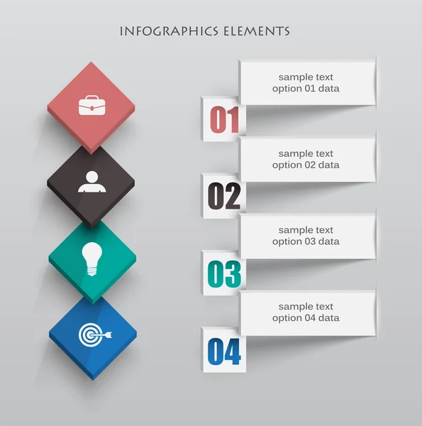 3d cuadrados datos numerados — Vector de stock