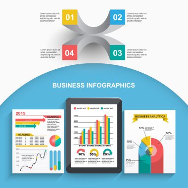 İş istatistikleri infographics kümesi