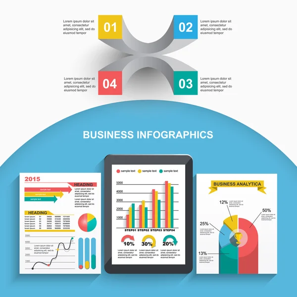 Aantal zakelijke statistieken infographics — Stockvector