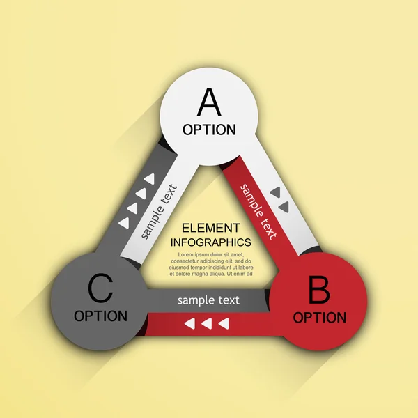 Diagrammdaten in Form eines Dreiecks — Stockvektor