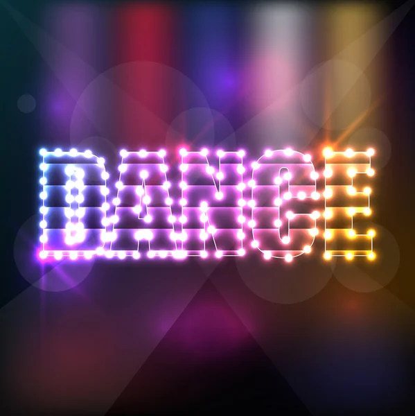 Dansen in nachtlampje — Stockvector