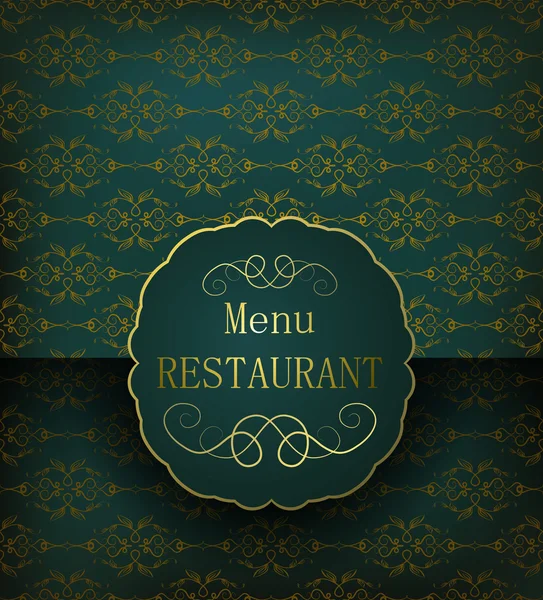 Diseño de menú de restaurante de lujo — Vector de stock