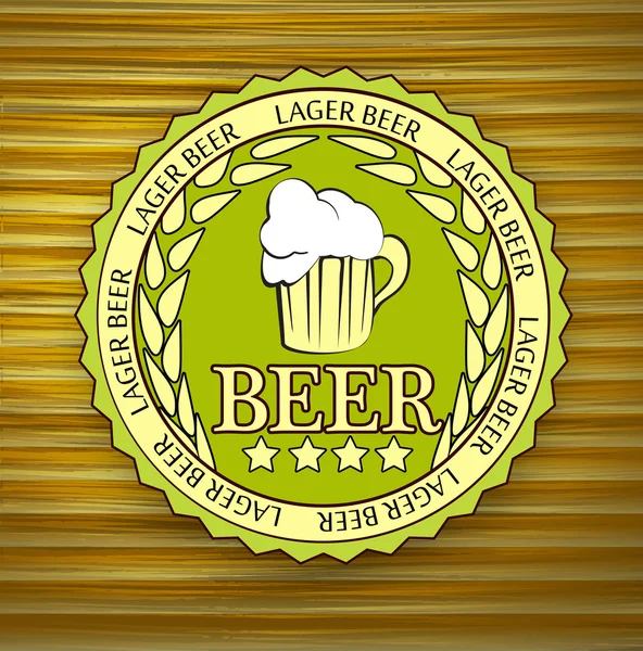 Кругла емблема пива — стоковий вектор