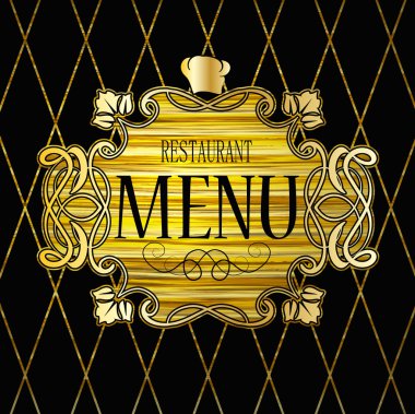 First page of the restaurant menu clipart
