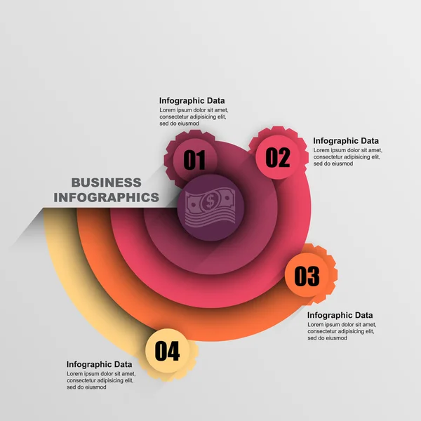 Pie chart informe financiero de negocios — Archivo Imágenes Vectoriales