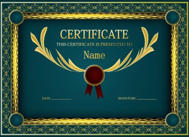 Özgün sertifika şablonu