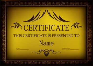 Şablon adı sertifika