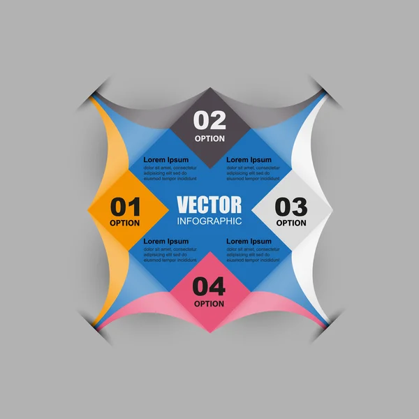 Kolorowy element geometrycznej Infographic — Wektor stockowy