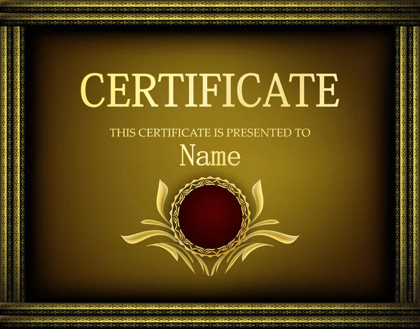 Modelo de certificado Ornate vector background Vetores De Stock Royalty-Free