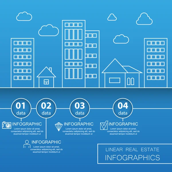 Modèle de domaine infographique — Image vectorielle