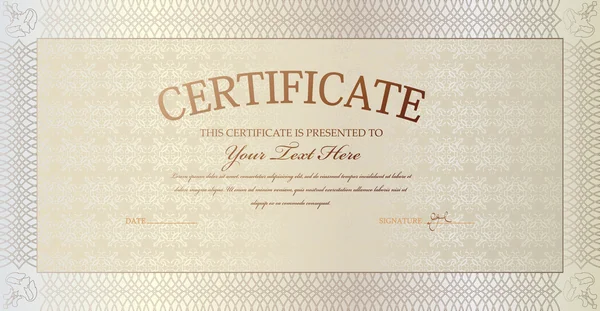 Pattern award certificate — Stock Vector