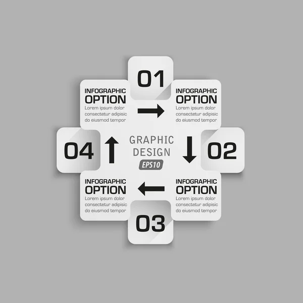 Papper infographic diagramelement — Stock vektor