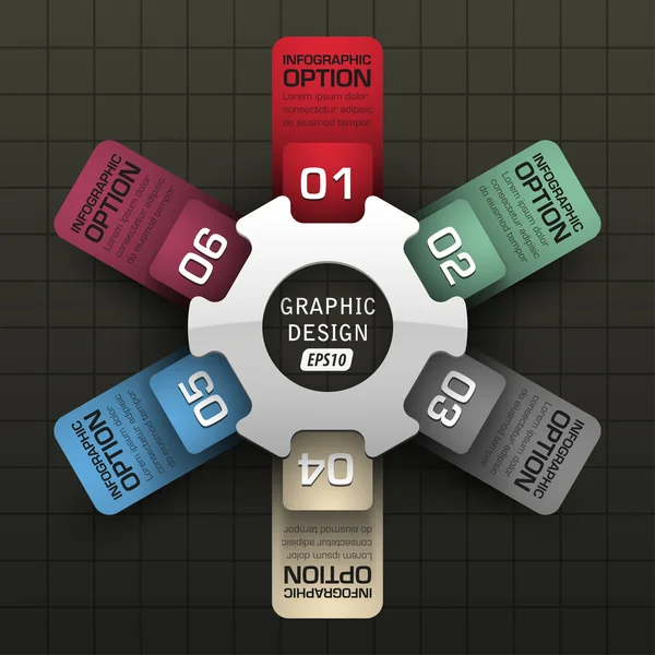 Bandes de données de roue de diagramme circulaire — Image vectorielle