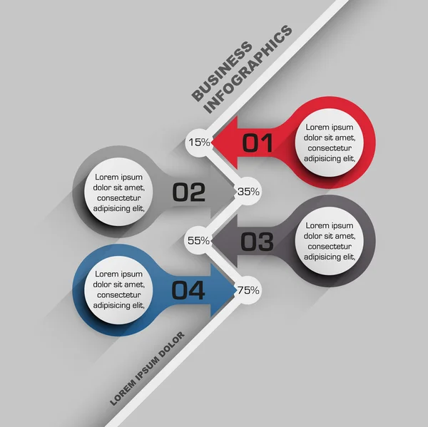 Wzór na osi czasu infographic — Wektor stockowy