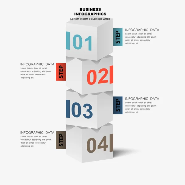 Sloupcový graf infografika — Stockový vektor