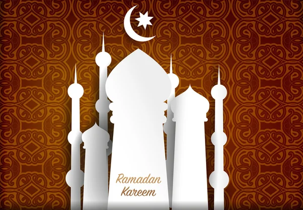 Ramadan Kareem gratulasjonskort – stockvektor