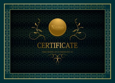 desenli sertifika şablonu