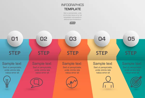 Infografía de datos paso a paso — Archivo Imágenes Vectoriales