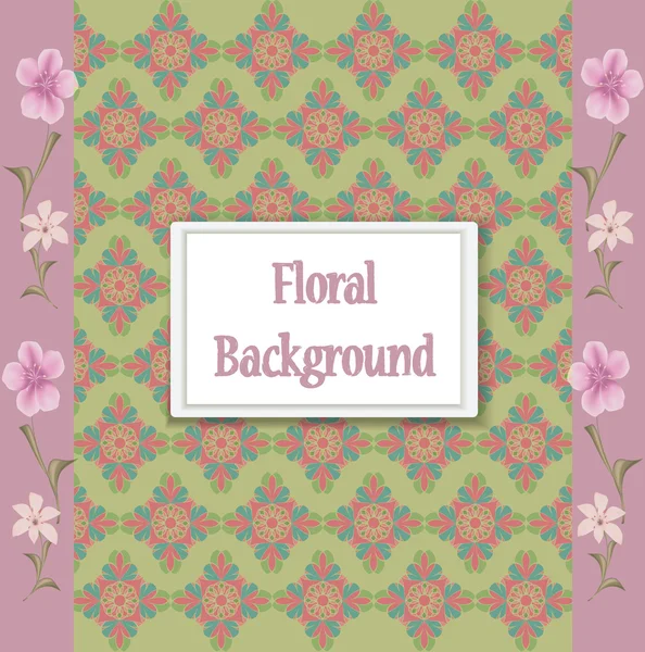 Retro floral background — Stock Vector